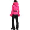 GSOU SNOW Women’s Ski Jacket Snowboard Warm Winter Short Slim Snow Coat Jacket Mountain Windproof Waterproof Insulated Hooded(Rose)