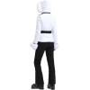 GSOU SNOW Women’s Ski Jacket Snowboard Warm Winter Short Slim Snow Coat Jacket Mountain Windproof Waterproof Insulated Hooded(White 1)