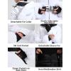 GSOU SNOW Women’s Ski Jacket Snowboard Warm Winter Short Slim Snow Coat Jacket Mountain Windproof Waterproof Insulated Hooded(White 1)