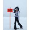 GSOU SNOW Women’s Ski Jacket Snowboard Warm Winter Short Slim Snow Coat Jacket Mountain Windproof Waterproof Insulated Hooded(White)