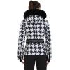 GSOU SNOW Women’s Ski Jacket Snowboard Warm Winter Short Slim Snow Coat Jacket Mountain Windproof Waterproof Insulated Hooded(White)