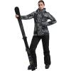 GSOU SNOW Women’s Ski Jacket and Pants Waterproof Windproof Snowsuit Snowboarding Coat Insulated Warm Winter(Black Black)