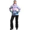 GSOU SNOW Women’s Ski Jacket and Pants Waterproof Windproof Snowsuit Snowboarding Coat Insulated Warm Winter(Black Mountain)