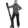 GSOU SNOW Women’s Ski Jacket and Pants Waterproof Windproof Snowsuit Snowboarding Coat Insulated Warm Winter(Black White Flower)