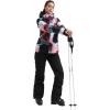 GSOU SNOW Women’s Ski Jacket and Pants Waterproof Windproof Snowsuit Snowboarding Coat Insulated Warm Winter(Color Spot Black)