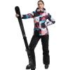 GSOU SNOW Women’s Ski Jacket and Pants Waterproof Windproof Snowsuit Snowboarding Coat Insulated Warm Winter(Color Spot Black)