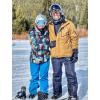 GSOU SNOW Women’s Ski Jacket and Pants Waterproof Windproof Snowsuit Snowboarding Coat Insulated Warm Winter(Flower Black)