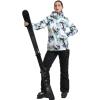GSOU SNOW Women’s Ski Jacket and Pants Waterproof Windproof Snowsuit Snowboarding Coat Insulated Warm Winter(White Black)