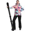 GSOU SNOW Women’s Ski Jackets and Pants Set Snowboarding Snowsuit Snow Coat Hooded Waterproof Windproof(Black Camouflage)