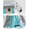 GSOU SNOW Women’s Ski Jackets and Pants Set Snowboarding Snowsuit Snow Coat Hooded Waterproof Windproof(Black White 1)