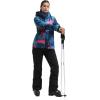 GSOU SNOW Women’s Ski Jackets and Pants Set Snowboarding Snowsuit Snow Coat Hooded Waterproof Windproof(Blue Black 1)