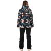 GSOU SNOW Women’s Ski Jackets and Pants Set Snowboarding Snowsuit Snow Coat Hooded Waterproof Windproof(Green Black Rhombus)