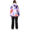 GSOU SNOW Women’s Ski Jackets and Pants Set Snowboarding Snowsuit Snow Coat Hooded Waterproof Windproof(Purple White Black)