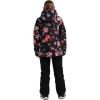 GSOU SNOW Women’s Ski Jackets and Pants Set Snowboarding Snowsuit Snow Coat Hooded Waterproof Windproof(Red Flower Black)