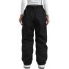 GSOU SNOW Womens Ski Pants Mens Snowboard Pants Waterproof Snow Pants for Winter Outdoor Sport Warm(Black)