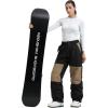 GSOU SNOW Womens Ski Pants Mens Snowboard Pants Waterproof Snow Pants for Winter Outdoor Sport Warm(Black)