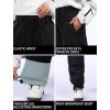 GSOU SNOW Womens Ski Pants Mens Snowboard Pants Waterproof Snow Pants for Winter Outdoor Sport Warm(Black Light Gray)