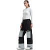 GSOU SNOW Womens Ski Pants Mens Snowboard Pants Waterproof Snow Pants for Winter Outdoor Sport Warm(Black Light Gray)