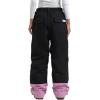 GSOU SNOW Womens Ski Pants Mens Snowboard Pants Waterproof Snow Pants for Winter Outdoor Sport Warm(Black Pink)