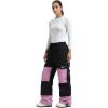 GSOU SNOW Womens Ski Pants Mens Snowboard Pants Waterproof Snow Pants for Winter Outdoor Sport Warm(Black Pink)