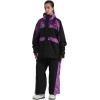 GSOU SNOW Womens Ski Pants Mens Snowboard Pants Waterproof Snow Pants for Winter Outdoor Sport Warm(Black Purple)