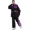 GSOU SNOW Womens Ski Pants Mens Snowboard Pants Waterproof Snow Pants for Winter Outdoor Sport Warm(Black Purple)