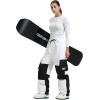 GSOU SNOW Womens Ski Pants Mens Snowboard Pants Waterproof Snow Pants for Winter Outdoor Sport Warm(Black White)