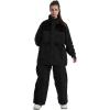 GSOU SNOW Womens Ski Pants Mens Snowboard Pants Waterproof Snow Pants for Winter Outdoor Sport Warm(Black-14)