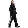 GSOU SNOW Womens Ski Pants Mens Snowboard Pants Waterproof Snow Pants for Winter Outdoor Sport Warm(Black-6)