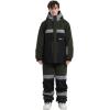 GSOU SNOW Womens Ski Pants Mens Snowboard Pants Waterproof Snow Pants for Winter Outdoor Sport Warm(Black-7)