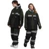 GSOU SNOW Womens Ski Pants Mens Snowboard Pants Waterproof Snow Pants for Winter Outdoor Sport Warm(Black-7)