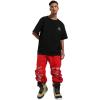 GSOU SNOW Womens Ski Pants Mens Snowboard Pants Waterproof Snow Pants for Winter Outdoor Sport Warm(Red)