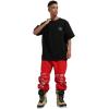 GSOU SNOW Womens Ski Pants Mens Snowboard Pants Waterproof Snow Pants for Winter Outdoor Sport Warm(Red)