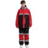GSOU SNOW Womens Ski Pants Mens Snowboard Pants Waterproof Snow Pants for Winter Outdoor Sport Warm(Red-1)