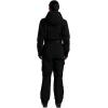 GSOU SNOW Womens Ski Suit One Piece Snow Suit Asymmetric Design Utility Jumpsuit Jacket Waterproof Insulated for Snow Sports(Black)