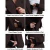 GSOU SNOW Womens Ski Suit One Piece Snow Suit Asymmetric Design Utility Jumpsuit Jacket Waterproof Insulated for Snow Sports(Dark Coffee)