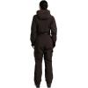 GSOU SNOW Womens Ski Suit One Piece Snow Suit Asymmetric Design Utility Jumpsuit Jacket Waterproof Insulated for Snow Sports(Dark Coffee)