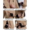 GSOU SNOW Womens Ski Suit One Piece Snow Suit Asymmetric Design Utility Jumpsuit Jacket Waterproof Insulated for Snow Sports(Khaki)