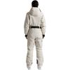 GSOU SNOW Womens Ski Suit One Piece Snow Suit Asymmetric Design Utility Jumpsuit Jacket Waterproof Insulated for Snow Sports(Off-white)
