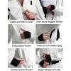 GSOU SNOW Womens Ski Suit One Piece Snow Suit Asymmetric Design Utility Jumpsuit Jacket Waterproof Insulated for Snow Sports(Off-white)