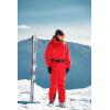 GSOU SNOW Womens Ski Suit One Piece Snow Suit Asymmetric Design Utility Jumpsuit Jacket Waterproof Insulated for Snow Sports(Red)