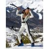 GSOU SNOW Womens Ski Suit One Piece Snowsuit Snowboard Slim Insulated Jumpsuit Jacket Waterproof Windproof for Outdoor Sports(Beige)