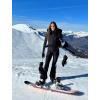 GSOU SNOW Womens Ski Suit One Piece Snowsuit Snowboard Slim Insulated Jumpsuit Jacket Waterproof Windproof for Outdoor Sports(Black 1)