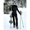 GSOU SNOW Womens Ski Suit One Piece Snowsuit Snowboard Slim Insulated Jumpsuit Jacket Waterproof Windproof for Outdoor Sports(Black)