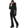 GSOU SNOW Womens Ski Suit One Piece Snowsuit Snowboard Slim Insulated Jumpsuit Jacket Waterproof Windproof for Outdoor Sports(Black)