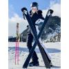 GSOU SNOW Womens Ski Suit One Piece Snowsuit Snowboard Slim Insulated Jumpsuit Jacket Waterproof Windproof for Outdoor Sports(Dark Khaki)