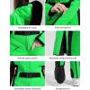GSOU SNOW Womens Ski Suit One Piece Snowsuit Snowboard Slim Insulated Jumpsuit Jacket Waterproof Windproof for Outdoor Sports(Green)