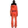 GSOU SNOW Womens Ski Suit One Piece Snowsuit Snowboard Slim Insulated Jumpsuit Jacket Waterproof Windproof for Outdoor Sports(Orange)