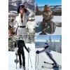 GSOU SNOW Womens Ski Suit One Piece Snowsuit Snowboard Slim Insulated Jumpsuit Jacket Waterproof Windproof for Outdoor Sports(Orange)