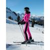 GSOU SNOW Womens Ski Suit One Piece Snowsuit Snowboard Slim Insulated Jumpsuit Jacket Waterproof Windproof for Outdoor Sports(Rose Red 1)